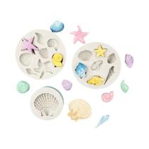 Conjunto De Moldes De Concha Em Forma Irregular 3 Peças Para Artesanato Em Argila Polimérica DIY Conjunto De Moldes De Concha Em Forma Irregular 3 Peças Para Artesanato Em Argila Polimérica DIY