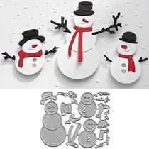 Conjunto de moldes de corte em metal com boneco de neve de Natal CraftBeaver