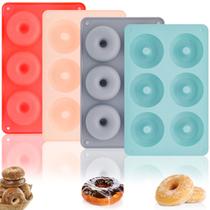 Conjunto de moldes de donut de silicone de 4 peças para bolos e guloseimas de bricolage Conjunto de moldes de donut de silicone de 4 peças para bolos e guloseimas de bricolage