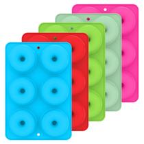 Conjunto de moldes de donut de silicone de qualidade alimentar para facilitar o cozimento (5 unidades) Conjunto de moldes de donut de silicone de qualidade alimentar para facilitar o cozimento (5 unidades)