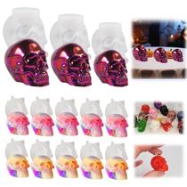 Conjunto de moldes de resina de caveira de Halloween OMGFUNAA 13 peças para artesanato DIY Conjunto de moldes de resina de caveira de Halloween OMGFUNAA 13 peças para artesanato DIY