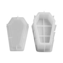Conjunto De Moldes De Resina De Silicone Para Halloween, Caixa De Armazenamento Em Forma De Caixão,