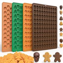 Conjunto de moldes de silicone de 4 peças para mini biscoitos e guloseimas de chocolate Conjunto de moldes de silicone de 4 peças para mini biscoitos e guloseimas de chocolate