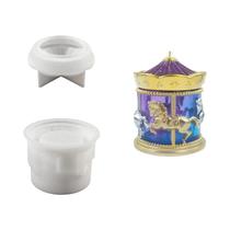 Conjunto De Moldes De Silicone DIY Para Jarros De Gesso, Concreto E Resina Com Tampa, Decoração