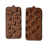 Conjunto de moldes de silicone para abóbora de Halloween - 2 peças para assar