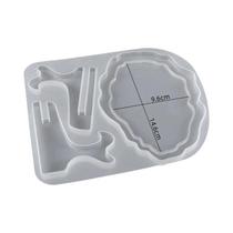 Conjunto De Moldes De Silicone Para Porta-Retratos Quadrados E Redondos DIY, Molde De Resina Epóxi