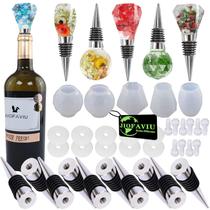 Conjunto de Moldes de Silicone para Rolha de Vinho Jiofaviu 15 Peças