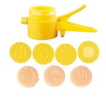 Conjunto de moldes Mooncake Press para fazer bolos lunares tradicionais Conjunto de moldes Mooncake Press para fazer bolos lunares tradicionais