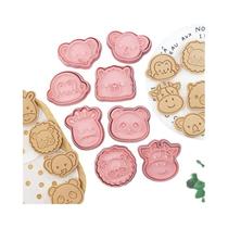Conjunto De Moldes Para Biscoitos Série Animal, 8 Peças, Girafa, Leão, Panda, Elefante, Vaca,