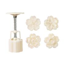 Conjunto de moldes para prensa de biscoitos em forma de flor com 4 carimbos. Conjunto de moldes para prensa de biscoitos em forma de flor com 4 carimbos.