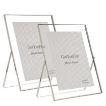 Conjunto de molduras flutuantes Goryee Fine Silver Metal 20x25 cm (8x10") x2