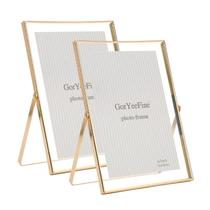 Conjunto de molduras flutuantes GoryeeFine Gold 5x7" para tamanhos de fotos