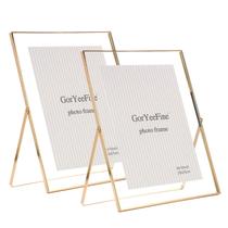 Conjunto de molduras flutuantes GoryeeFine Gold Metal 20x25cm, 2 peças