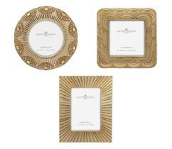Conjunto de molduras GIFTY GIFTY Classic Gold da década de 1920, mini conjunto de 3