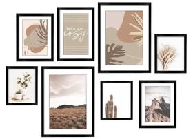 Conjunto de molduras para fotos, artístico de Hannah Black Gallery Wall, pacote com 8