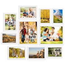 Conjunto de molduras para fotos BESCRCL Collage Wall Decor, pacote com 10 unidades brancas