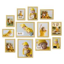 Conjunto de molduras para fotos Heimlove Gold Collage 12 molduras 8x10-4x6