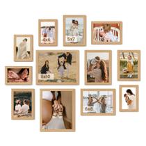 Conjunto de molduras para fotos Heimlove Oak Wood Grain 12 molduras