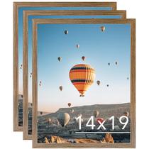 Conjunto de molduras para fotos JCJMY Rustic Brown 14x19 cm com acrílico Conjunto de molduras para fotos JCJMY Rustic Brown 14x19 cm com acrílico