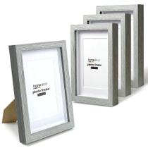 Conjunto de molduras para fotos Seedling Photo Frame 5x7, madeira rústica, pacote com 4