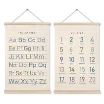 Conjunto de molduras para pôsteres HRQKO com números do alfabeto 16x24 cm x2