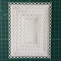 Conjunto De Molduras Retangulares De Metal, 5 Peças Para Scrapbooking, Faça Você Mesmo, Álbum De