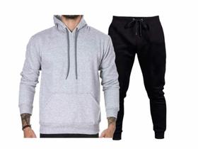 Conjunto de Moletom Abrigo Blusa de frio + Calça de moletom Masculino e Feminino