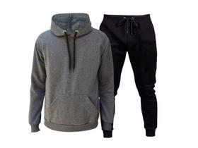 Conjunto de Moletom Abrigo Blusa de frio + Calça de moletom Masculino e Feminino Ref 001