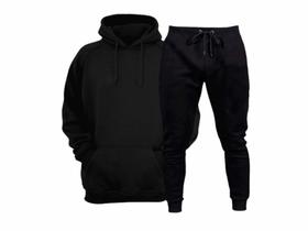 Conjunto de Moletom Abrigo Blusa de frio + Calça de moletom Masculino e Feminino Ref 001