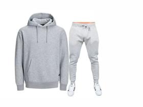 Conjunto de Moletom Abrigo Blusa de frio + Calça de moletom Masculino e Feminino Ref 001