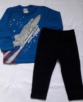 Conjunto de moletom azul menino