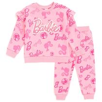 Conjunto de Moletom Barbie para Meninas - Cor Rosa - Ideal para Corrida Conjunto de Moletom Barbie para Meninas - Cor Rosa - Ideal para Corrida