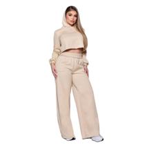 Conjunto de Moletom Blusa com Capuz e Calça com Bolso Flanelado Premium Oversized Conjunto de Moletom Blusa com Capuz e Calça com Bolso Flanelado Premium Oversized