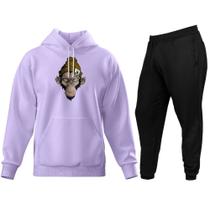 Conjunto de Moletom Blusa de Frio Canguru Capuz Calça Joger Relaxado Conjunto de Moletom Blusa de Frio Canguru Capuz Calça Joger Relaxado