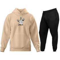 Conjunto de Moletom Blusa de Frio Canguru Capuz Calça Jogger Relaxado Conjunto de Moletom Blusa de Frio Canguru Capuz Calça Jogger Relaxado