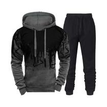 Conjunto De Moletom Camuflado Masculino Outono Inverno Com Capuz E Calças Para Esportes E Corrida Conjunto De Moletom Camuflado Masculino Outono Inverno Com Capuz E Calças Para Esportes E Corrida