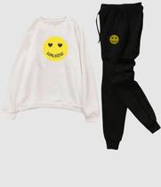 Conjunto de Moletom Careca Walkind smile yellow