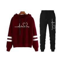 Conjunto De Moletom Casual Feminino Com Listras, Alta Qualidade, Moletom E Calças, Ajuste Solto,