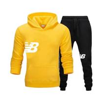Conjunto De Moletom Casual Masculino Com Capuz Para Outono E Inverno, Calças De Fitness Quentes Para