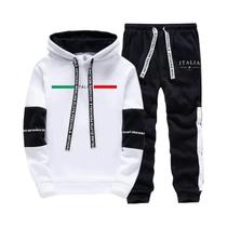 Conjunto De Moletom Casual Masculino De Alta Qualidade Com Estampa, Suéter, Calças Para Esportes Ao