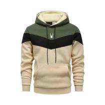 Conjunto De Moletom Casual Masculino Tricolor Com Capuz Para Esportes E Corrida Diária De Alta