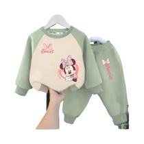 Conjunto De Moletom Casual Para Meninas Primavera/Outono, Blusa De Manga Longa Com Capuz E Calças, 2 Conjunto De Moletom Casual Para Meninas Primavera/Outono, Blusa De Manga Longa Com Capuz E Calças, 2