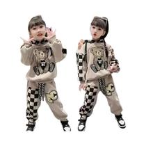 Conjunto De Moletom Com Bordado De Urso Para Meninas, Primavera E Outono, 2 Peças Para Crianças De 2 Conjunto De Moletom Com Bordado De Urso Para Meninas, Primavera E Outono, 2 Peças Para Crianças De 2