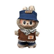 Conjunto De Moletom Com Capuz De Boneca Labubu De 17cm Fofo E Moderno DIY Kpop Coreia Acessórios De