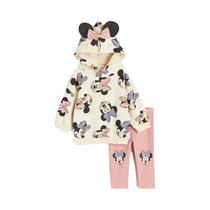 Conjunto De Moletom Com Capuz E Calça Infantil Mickey Cartoon De Manga Comprida, Roupa Esportiva