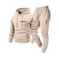Conjunto De Moletom Com Capuz E Calças Para Homens Com Estampa De Letras Paris, Casual E Quente Para Conjunto De Moletom Com Capuz E Calças Para Homens Com Estampa De Letras Paris, Casual E Quente Para