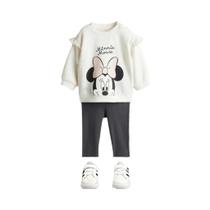Conjunto De Moletom Com Capuz E Leggings De Desenho Animado Minnie Para Meninas, Manga Longa, Casual Conjunto De Moletom Com Capuz E Leggings De Desenho Animado Minnie Para Meninas, Manga Longa, Casual