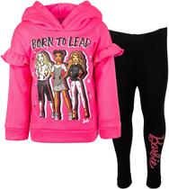 Conjunto de Moletom com Capuz e Leggings Fashion Barbie - Fleece confortável na moda