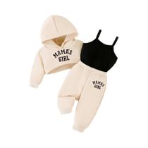 Conjunto De Moletom Com Capuz Para Meninas, Camiseta De Manga Curta, Top E Calças, 3 Peças, Conjunto De Moletom Com Capuz Para Meninas, Camiseta De Manga Curta, Top E Calças, 3 Peças,