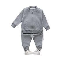 Conjunto De Moletom De Algodão Para Bebês Meninas E Meninos Primavera Outono 2 Peças Jaqueta Casual